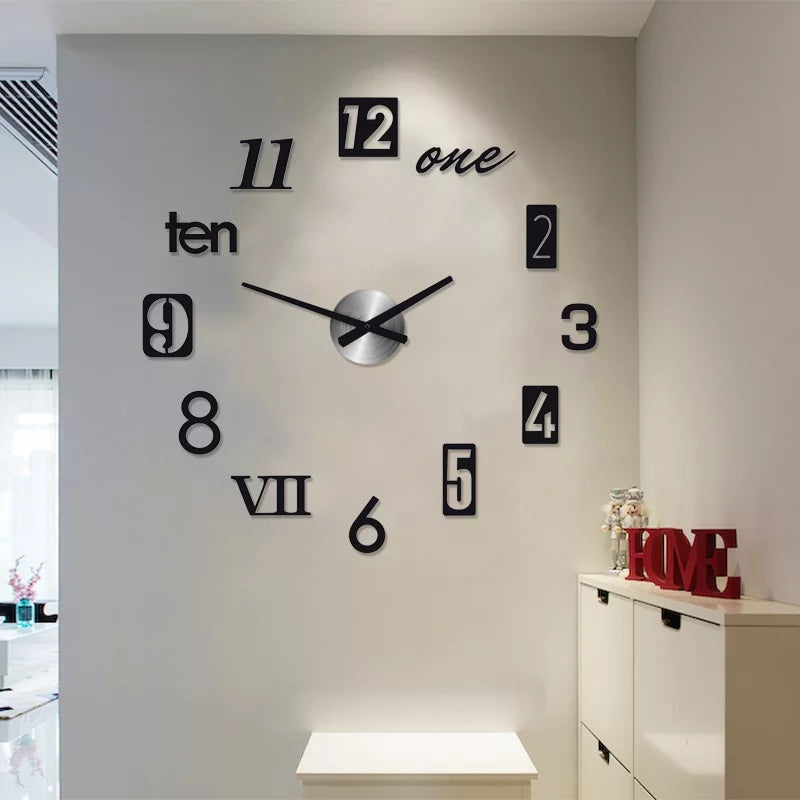 Acrylic Wall Clock with 12inches needles