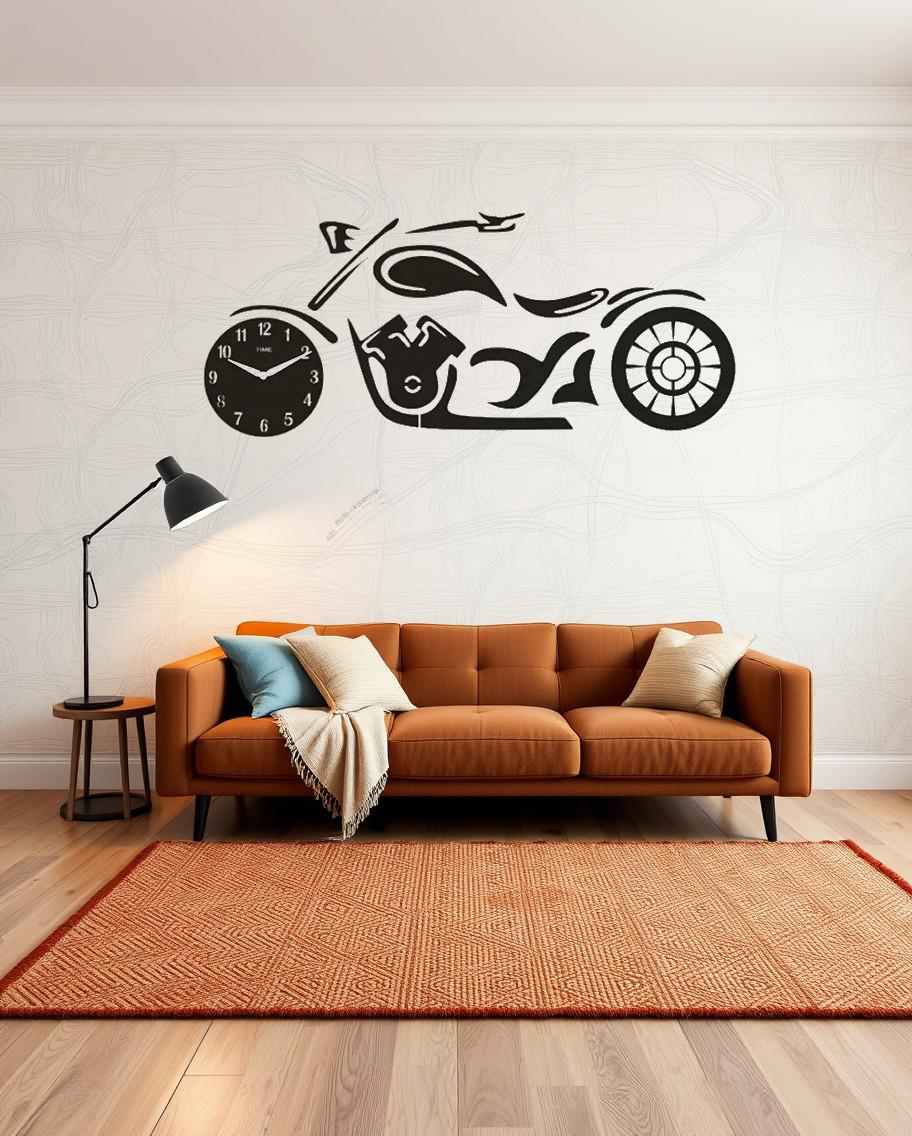 MOTORBIKE THEME CLOCK