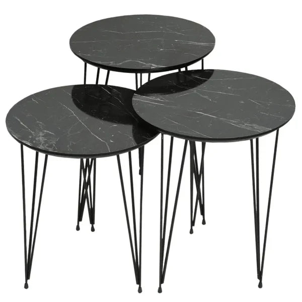 Set of 3 Round Side Tables